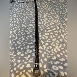 Vintage Circle Y Black Leather Braided Belt